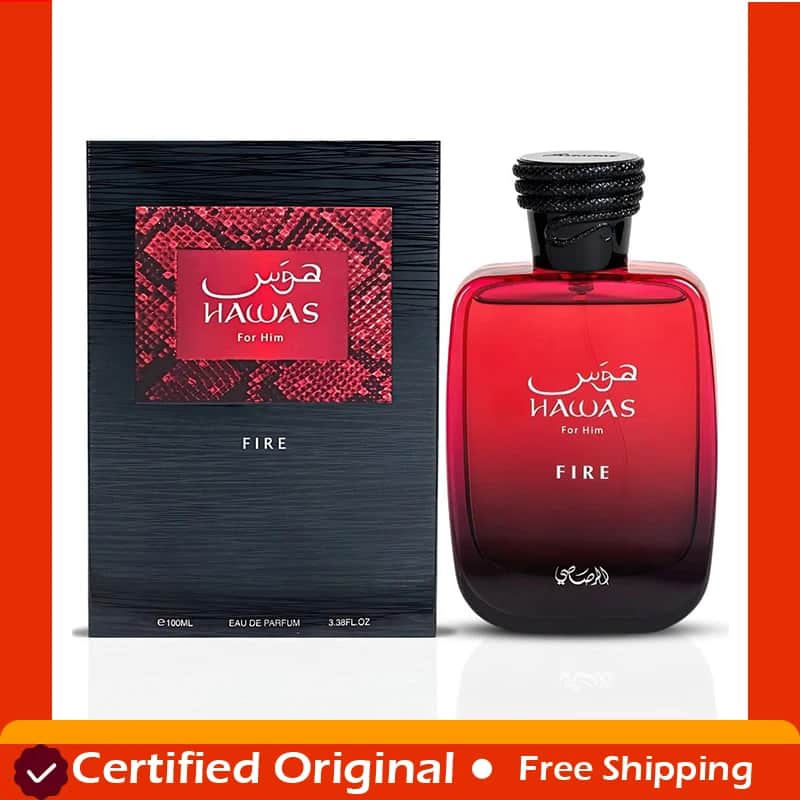 Original Arabic Perfume RASASI Hawas Fire Eau De Parfum Spray 100ML long lasting fragrance natural perfume Cologne Persistence Pheromone Portable Birthday gift