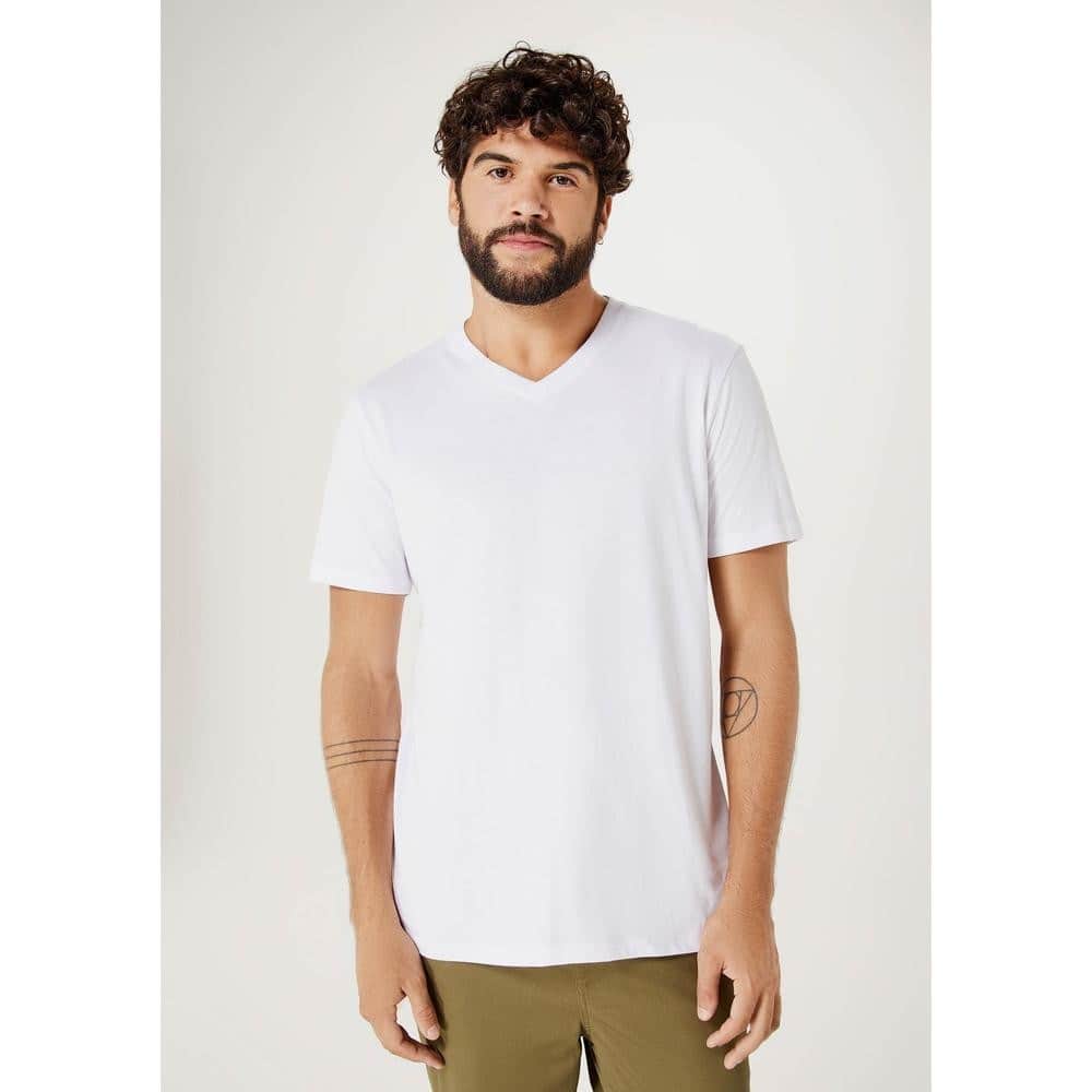 Camiseta Básica Masculina Manga Curta Gola V World Hering