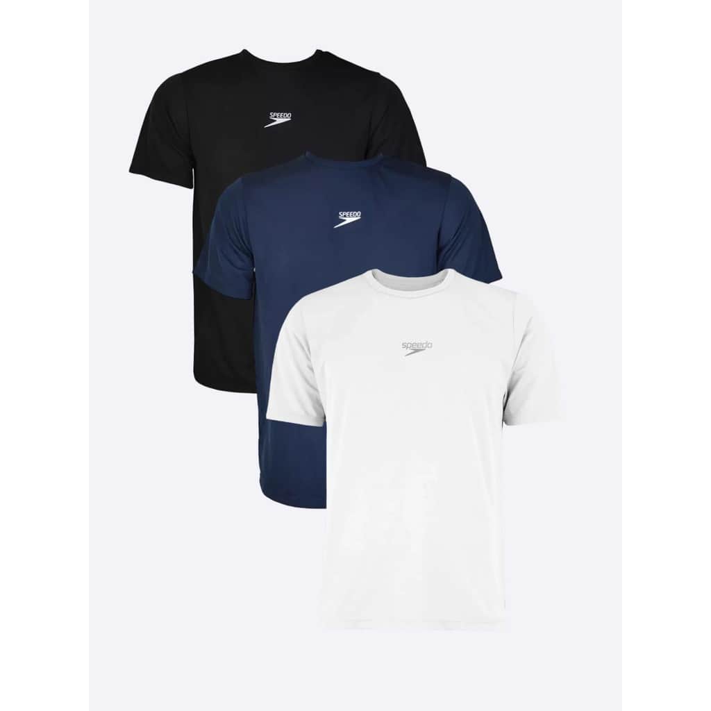 Kit 3 Camisetas Speedo Essentials Interlock