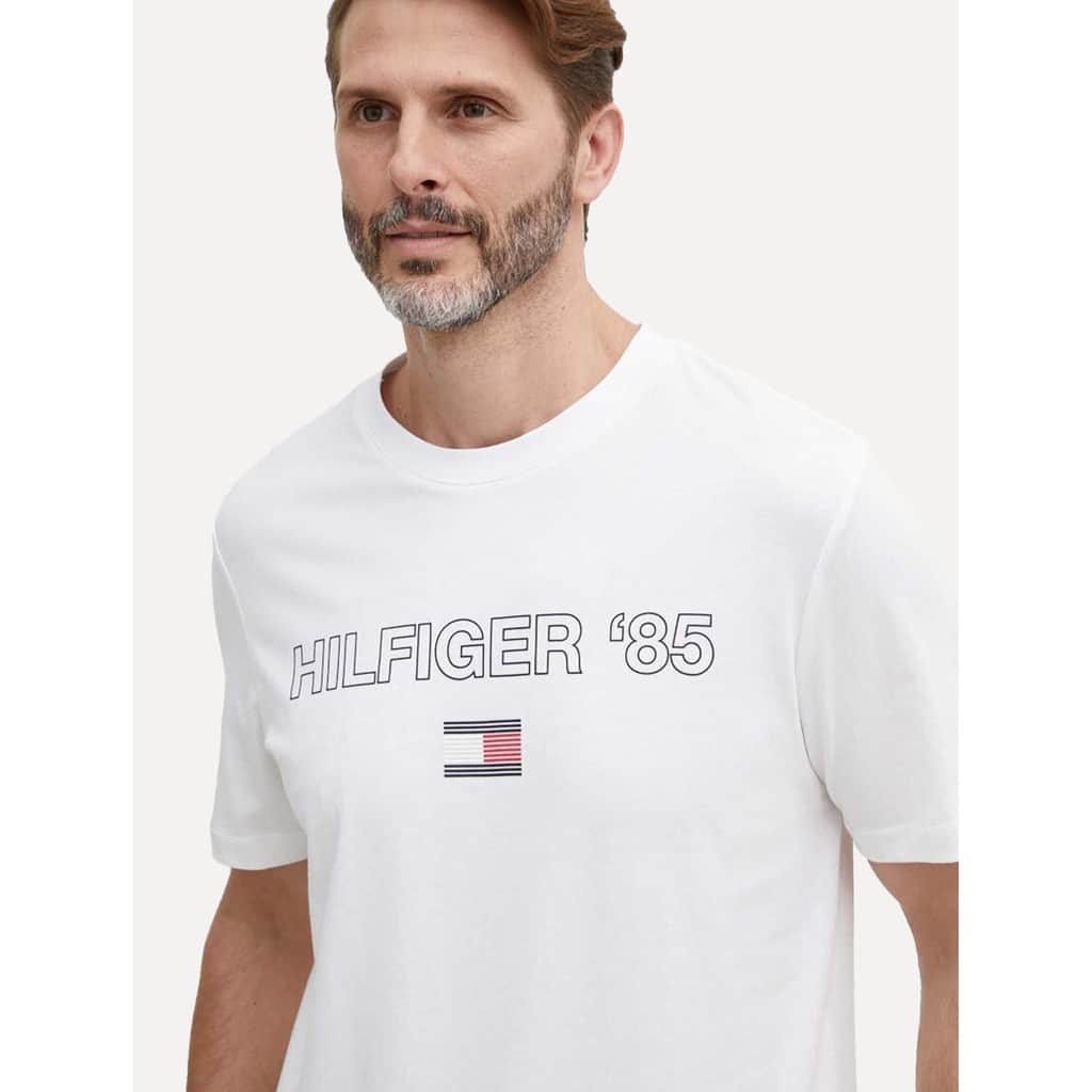 Camiseta Tommy Hilfiger Original Regular Masculina Essential '85 Branca