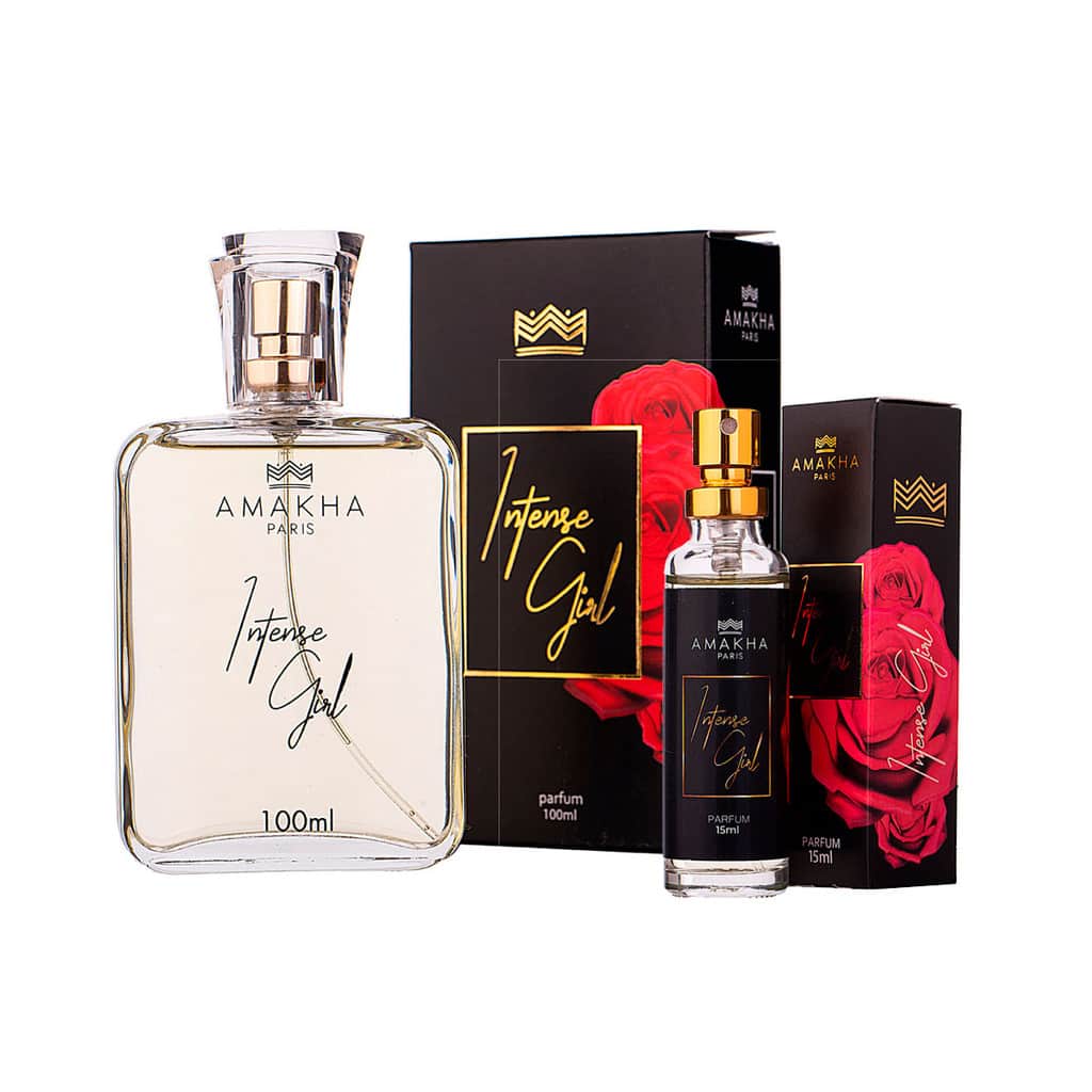 Kit Perfumada Intense Girl Amakha Paris - Perfume 100ml + 15ml | Perfume Doce Feminino