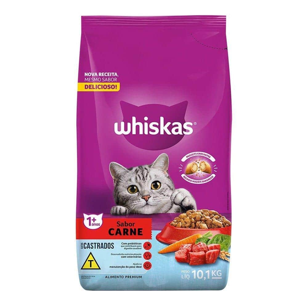 Ração whiskas gato 1kg 10.1kg