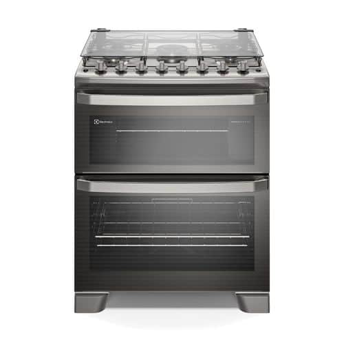 Fogão 5 bocas Electrolux Experience com Duplo Forno, PerfectCook360 e Vapor Bake (FE5DC)