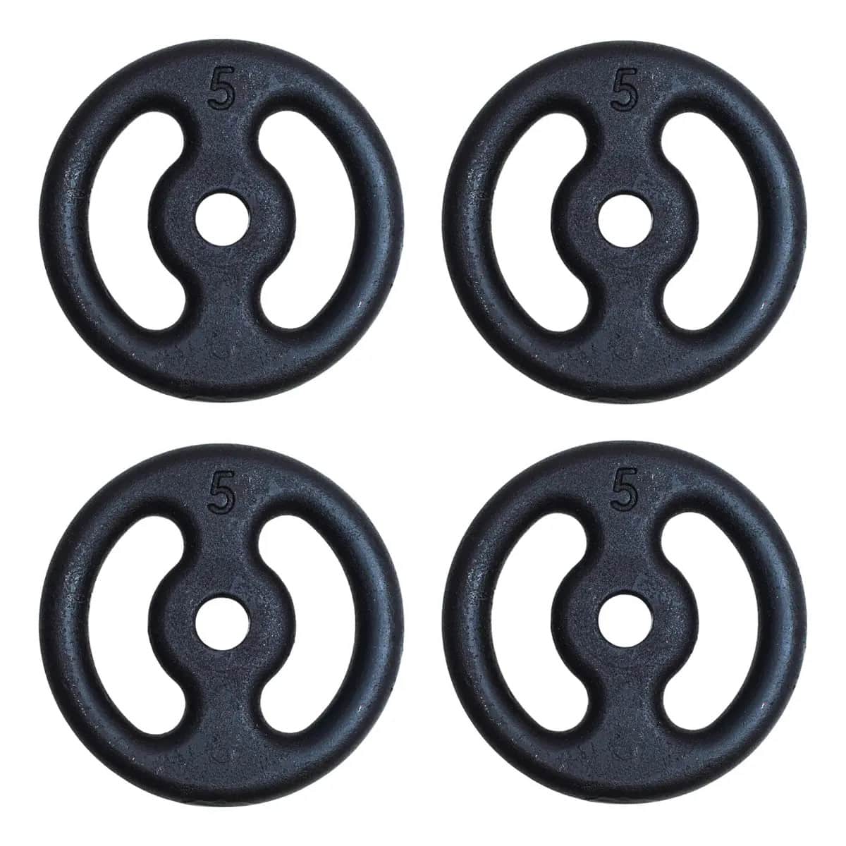 Kit 4 Anilha Pintada De 5kg Exercício Treino De Força Gym