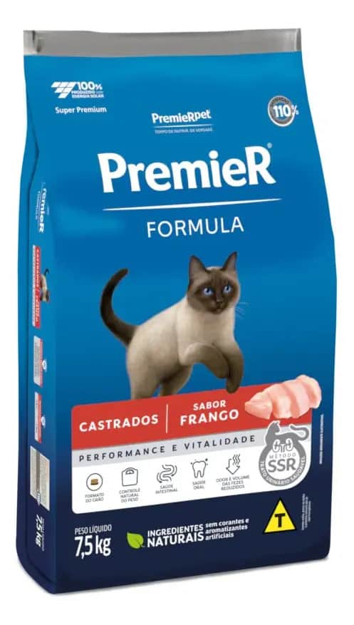 Ração premier-pet gato 5kg 1.5kg