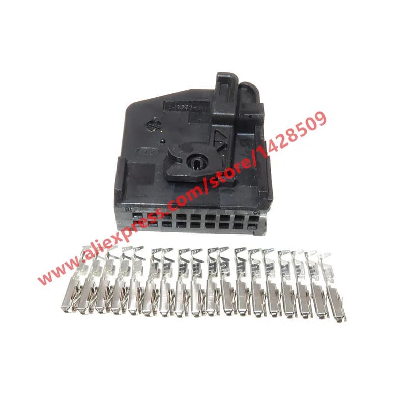 1 Set 18 Pin Car Air Conditioning Panel Plug Auto Amplifier Wire Female Connector 1-1355350-1 1-1355349-1 For VW BMW
