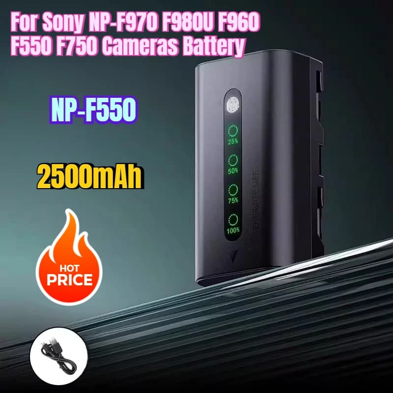 2500mAh NP-F550 for Sony NP-F970 F980U F960 F550 F750 Cameras Battery