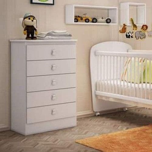 Cômoda de Bebê 5 Gavetas