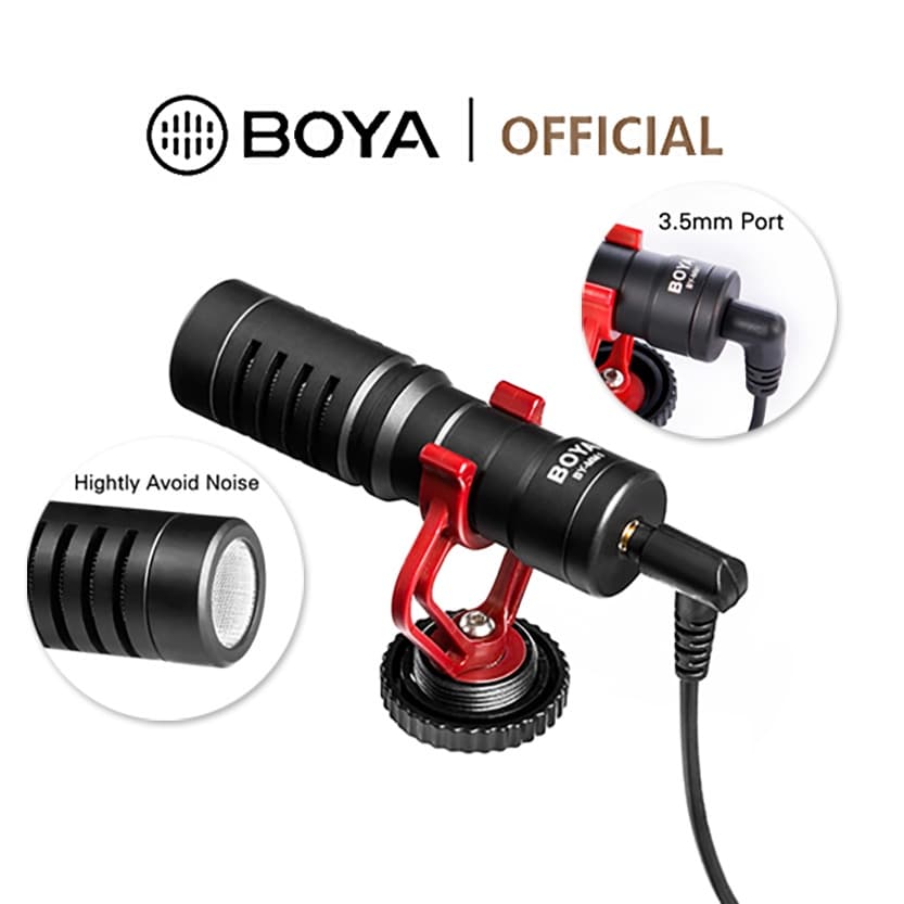 BOYA BY-MM1 Microfone Condensador 3.5mm Para Celular e Tablets DSLR PC