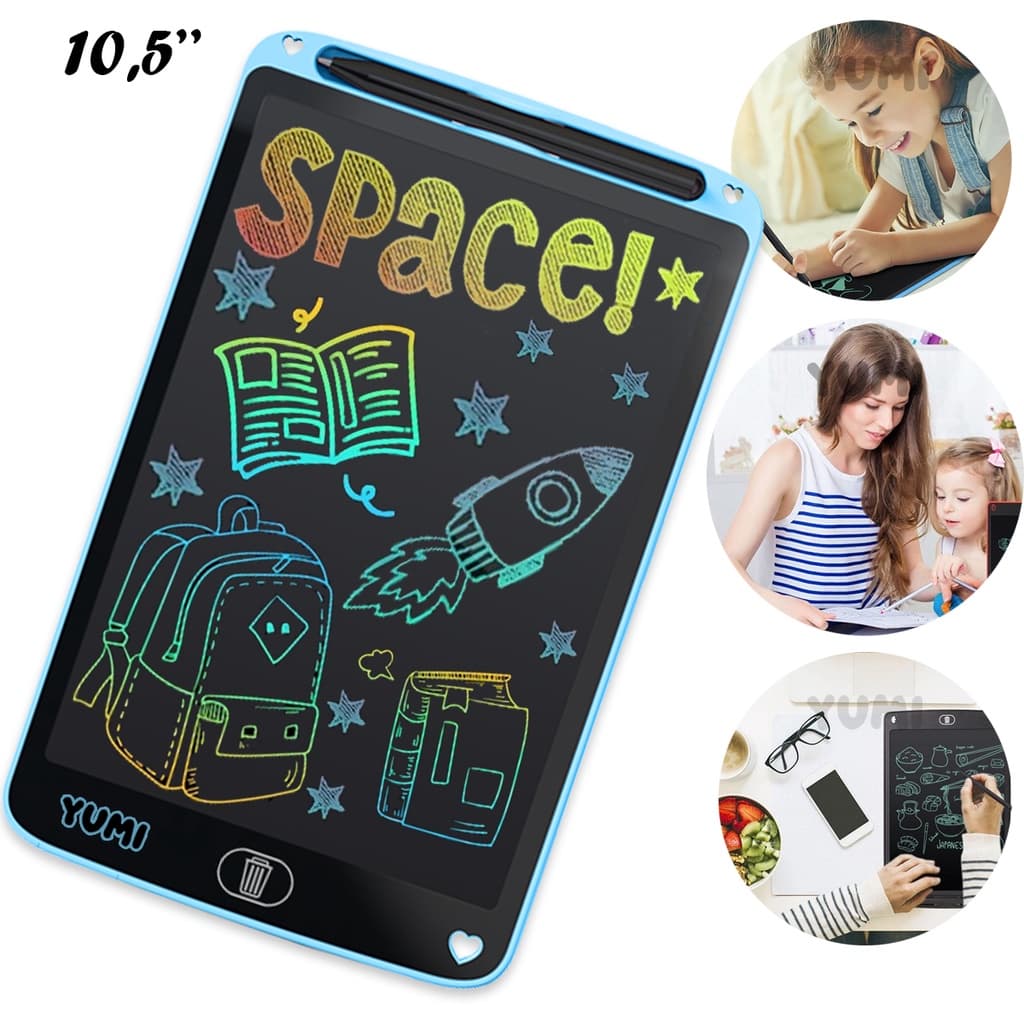 Lousa Digital Colorida Tablet Mágica 10,5  Polegadas Tablet Infantil de Escrever E Desenhar LCD