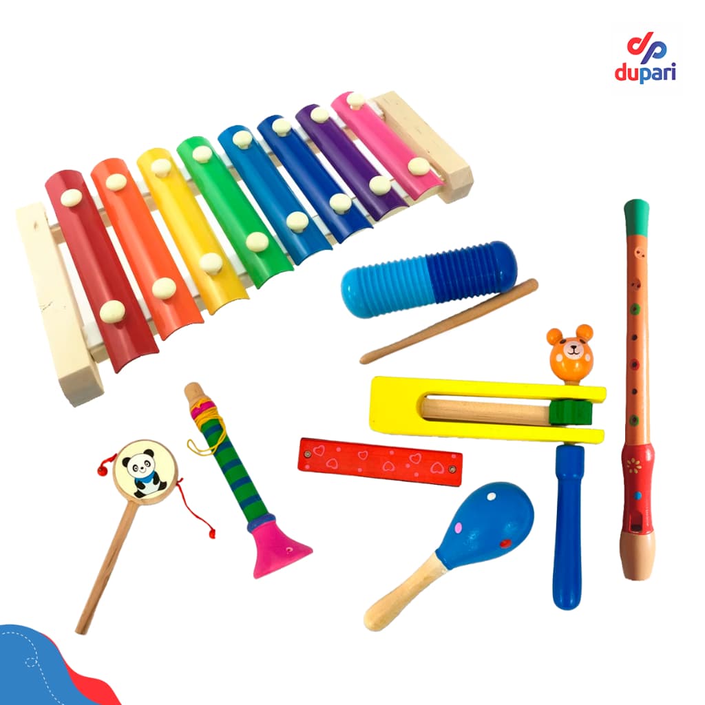 Instrumentos Musical Pedagógico MDF Brinquedos Musicais para Crianças Educativo Bebê