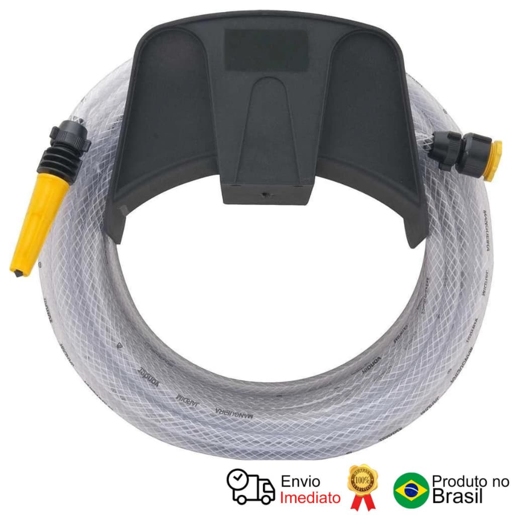 Mangueira Jardim Trançada Transparente 20 M Suporte Vonder