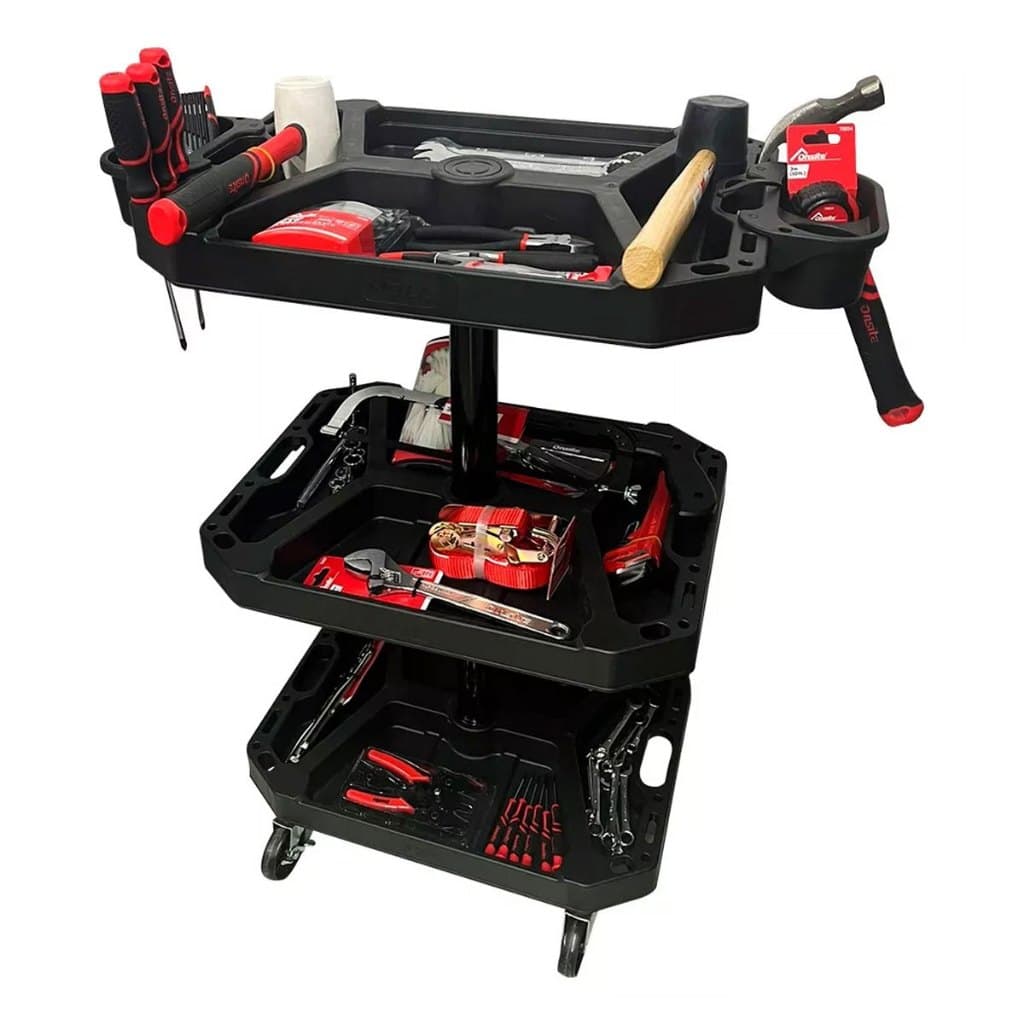 Carrinho Para Ferramentas com 3 Bandejas Modulares Tactix