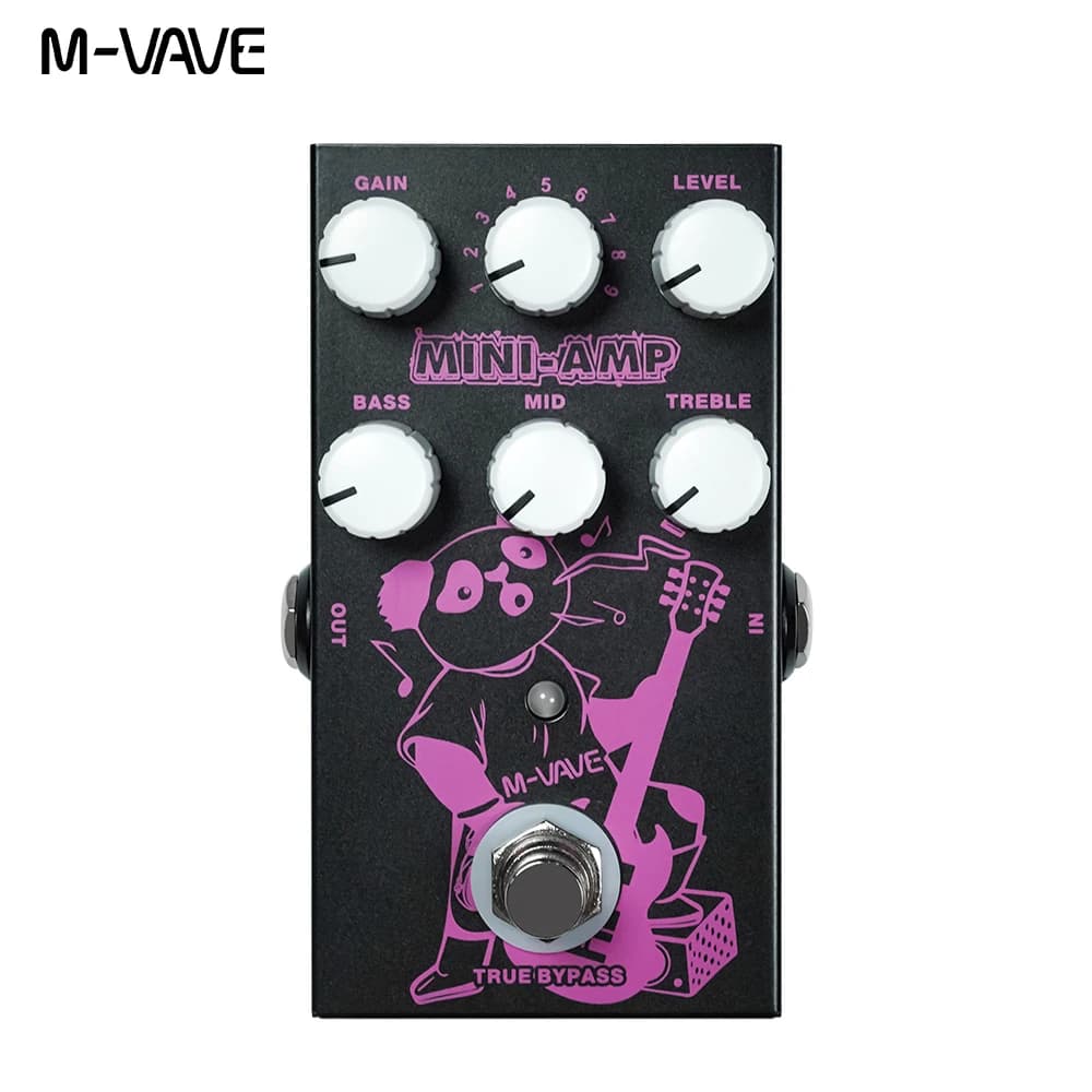 Pedal de efeitos para guitarra elétrica M-VAVE DC 9V 3-gear EQ Adjuster Pedal portátil multiefeitos para guitarra 9-gear