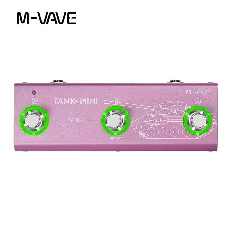 Pedal multiefeitos para guitarra elétrica e baixo M-VAVE TANK MINI Suporta predefinições de tom Funcionalidades de