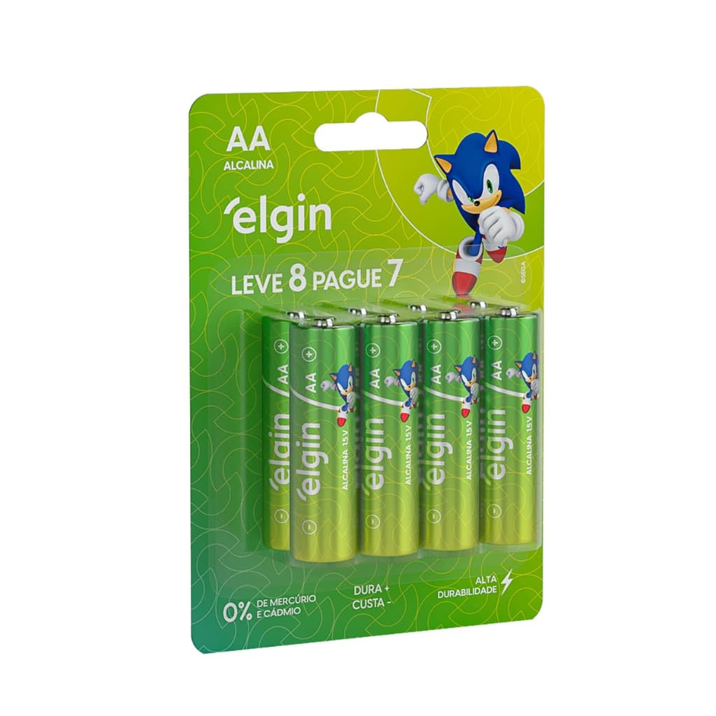 Pilha Alcalina Aa Pequena LR6 Brinquedos Câmeras Rádio Elgin