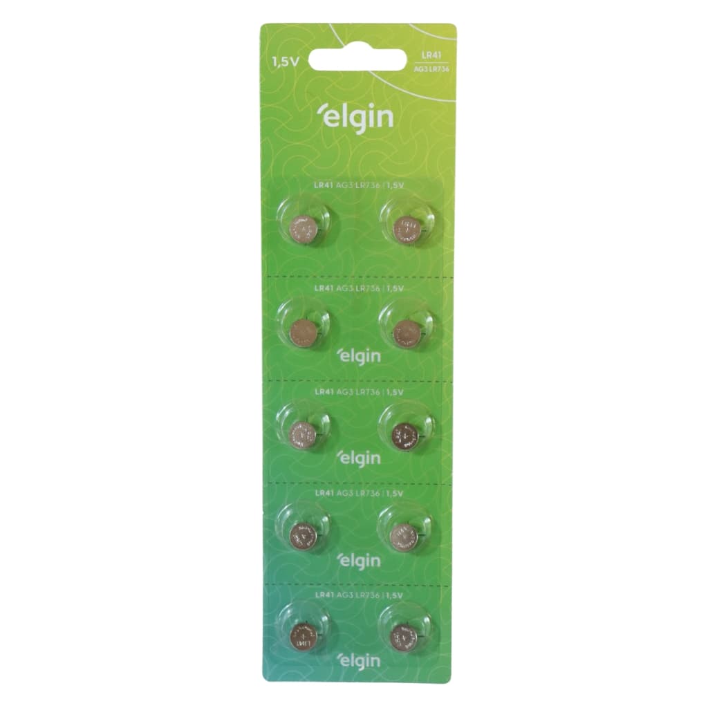 Bateria Pilhas Alcalina Lr41 Brinquedo Câmeras Cartela Elgin