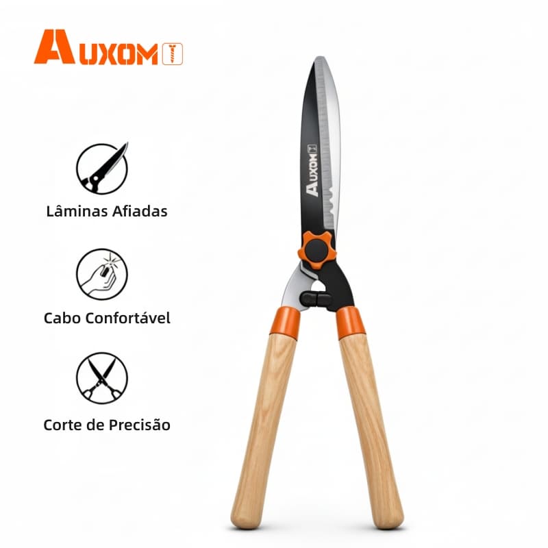 AUXOM Tesoura de Poda 50cm Profissional -Tesoura Grama Jardim Cerca Viva Cerca-viva Tesourão Jardinagem