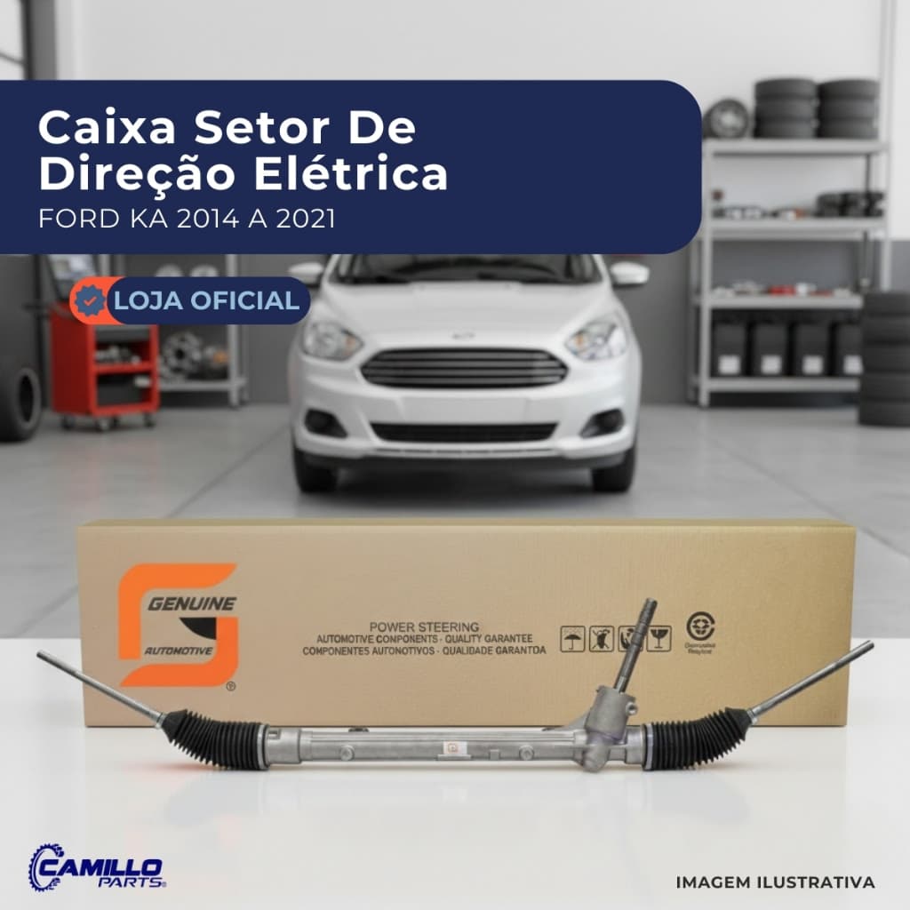 Caixa Setor Direção Elétrica Genuine Automotive Ford Ka 2014 2015 2016 2017 2018 2019 2020 2021 Alta Precisão