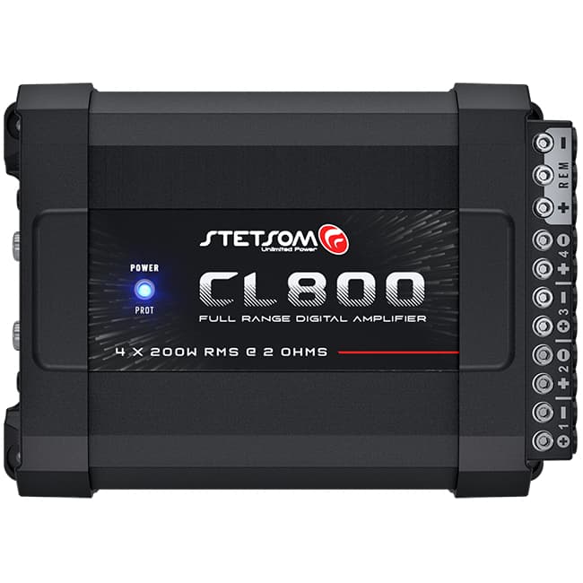 Módulo Automotivo Stetsom CL800.4 800W RMS 4 Canais Digital 2 Ohms Som Automotivo