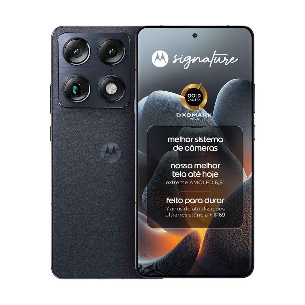 Celular Motorola Signature 5G - 512GB 12GB RAM, 3 cameras 50MP Sony Lytia e Zoom 100x