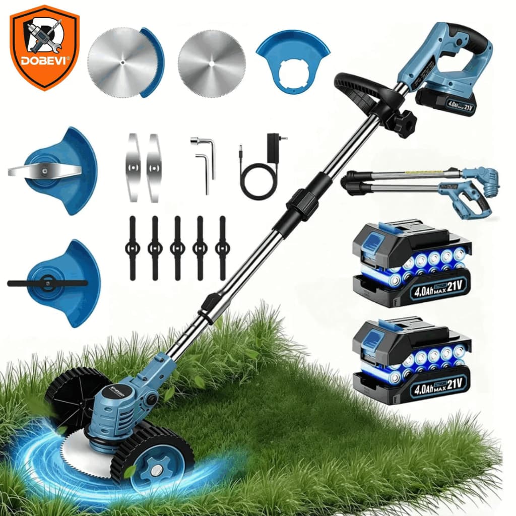 Roçadeira Elétrica Sem Fio 18500rpm 21v Para Jardim Dobevi