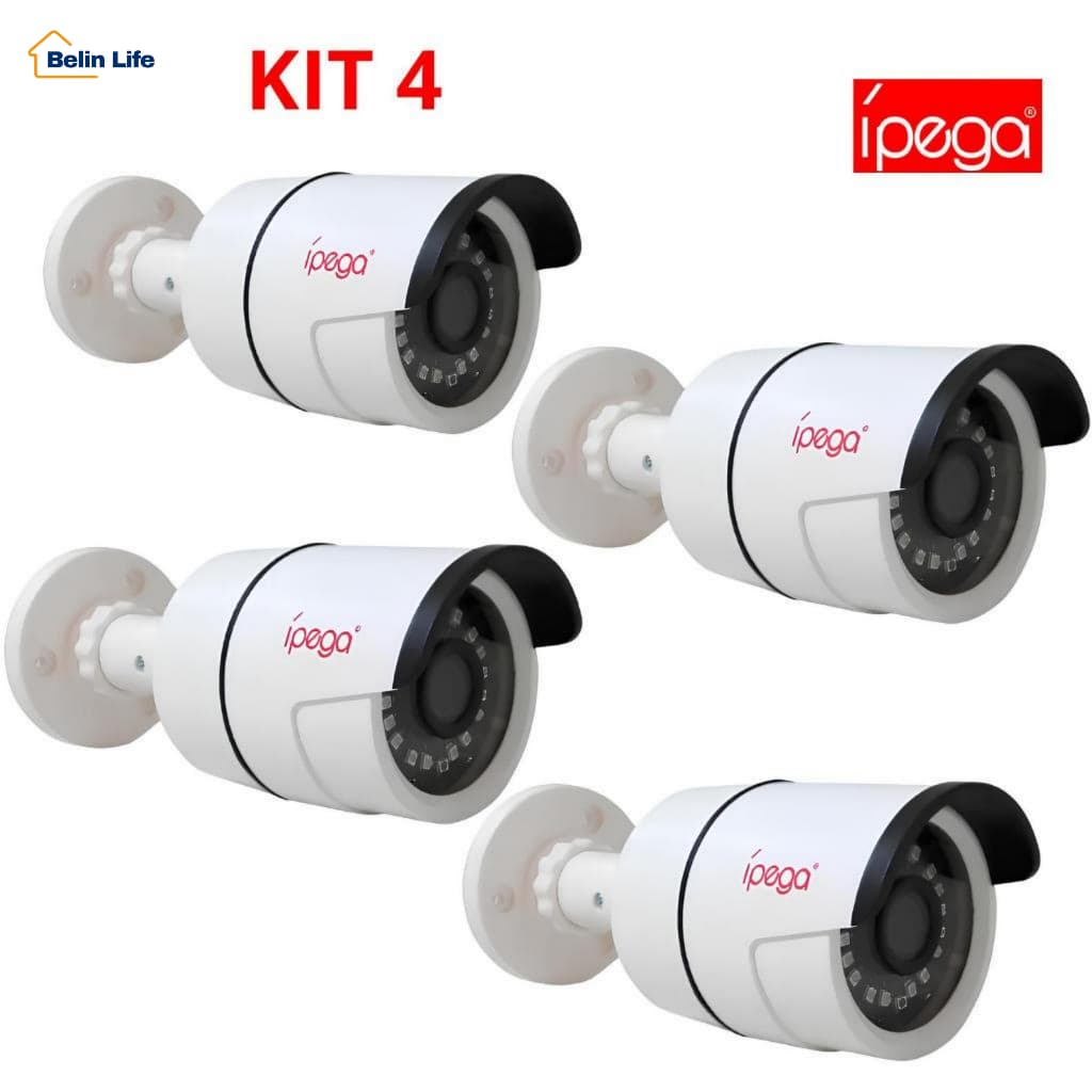 Kit 4 Câmeras De Segurança Ahd Externa  720P 2.8MM Ípega