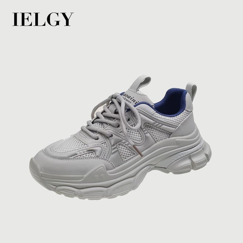 IELGY Daddy Shoes Para Meninas Estudantes De Verão Malha Respirável Versão Coreana Tênis Plataforma