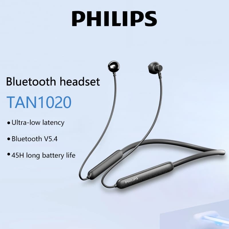 PHILIPS TAN1020 HiFi Bluetooth Sem Fio Magnético Fone De Ouvido Neckband Fones Esportivos Com Microfone Embutido