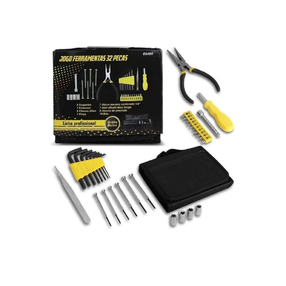 Kit Ferramentas Manuais 32 Peças + Estojo 5490 Titanium