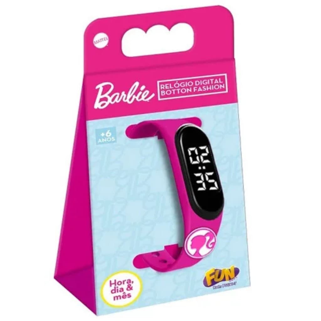 Barbie Relógio Digital Botton Fashion F0190-7 - Fun