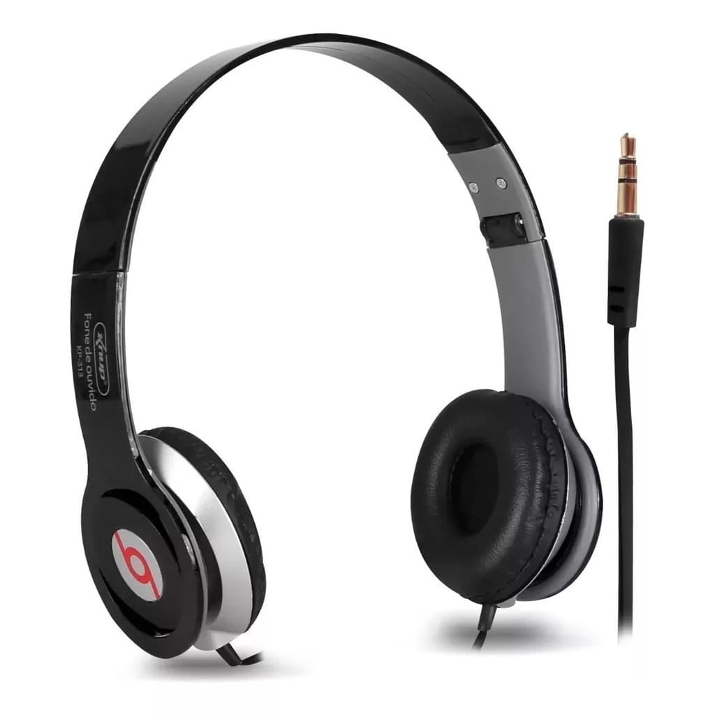 Headphone Fone De Ouvido Com Fio Estéreo Dobrável Pc