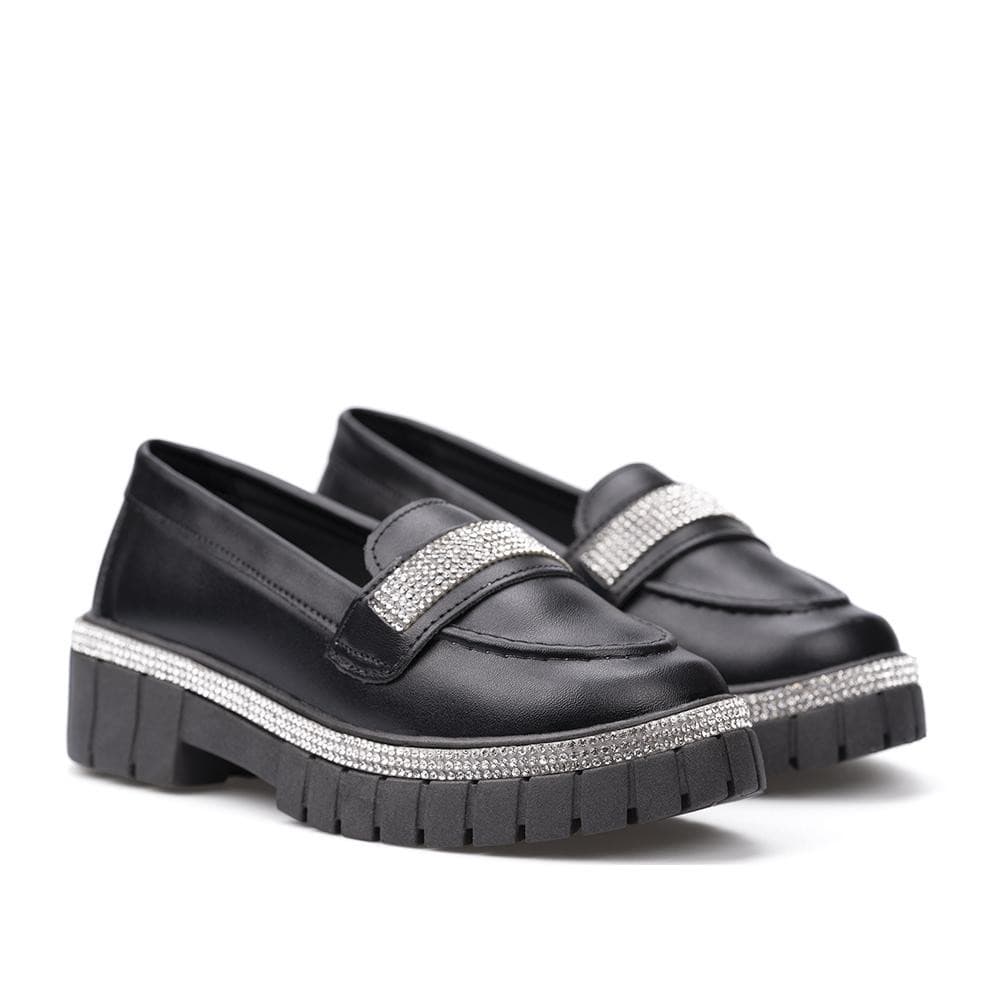 Mocassim Infantil Menina Fashion Mary Jane Strass Elegante