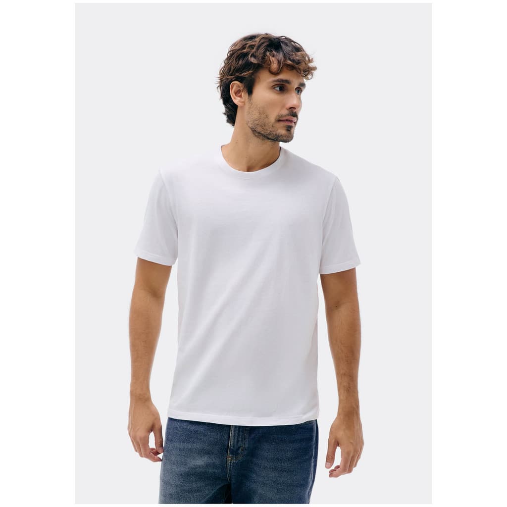 Camiseta Básica Masculina Manga Curta Em Malha H+ Hering