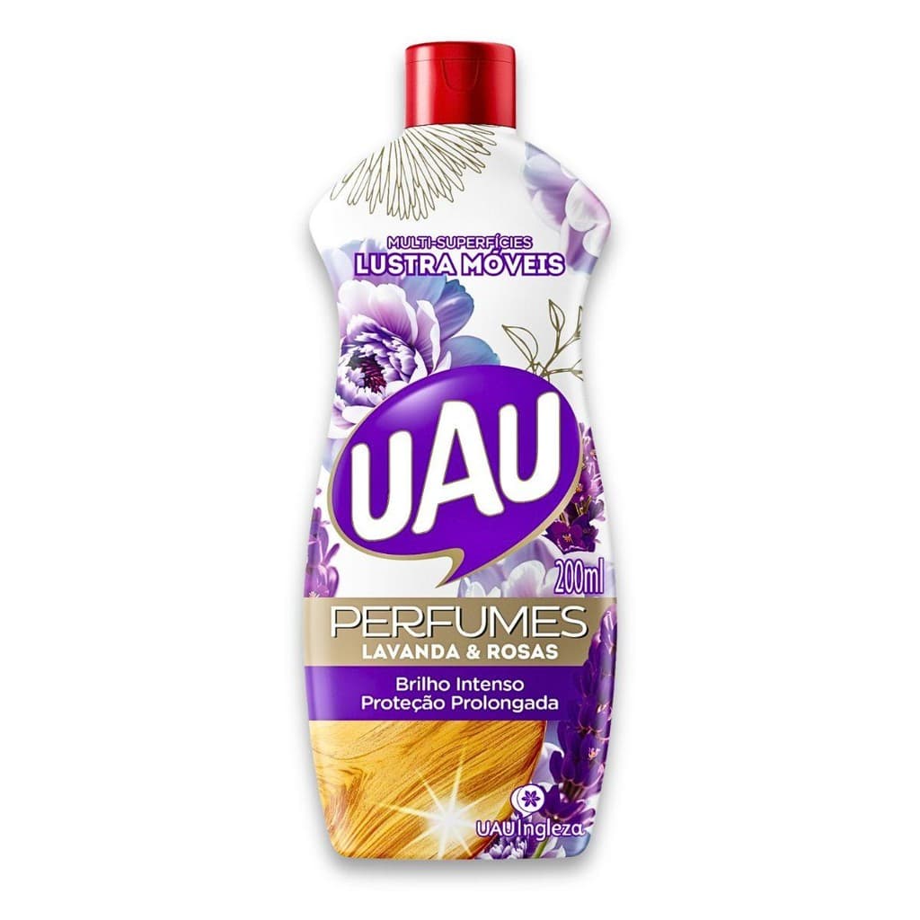 Lustra Móveis 200ml Lavanda e Rosas UAU