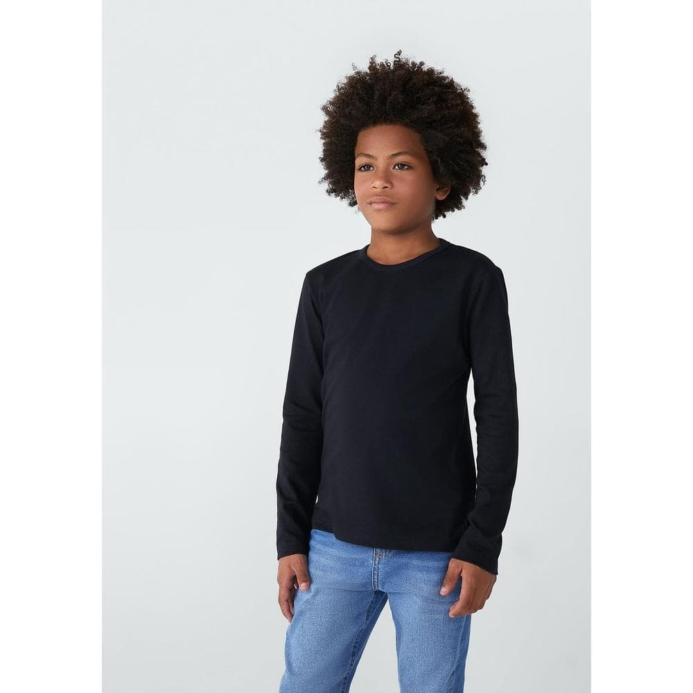 Camiseta Básica Infantil Unissex Manga Longa Hering Kids