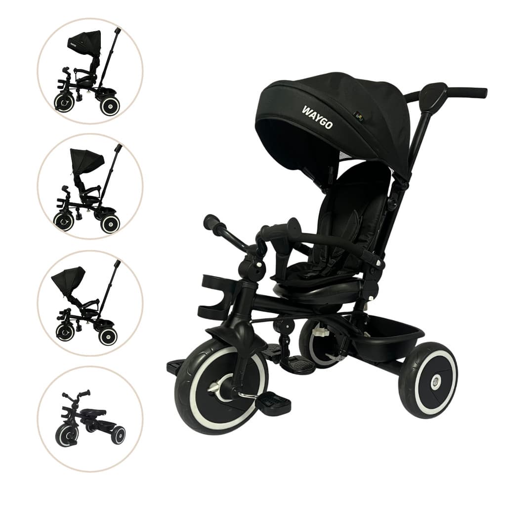 Triciclo Infantil Com Empurrador 2 em1 Waygo Maxi Toys