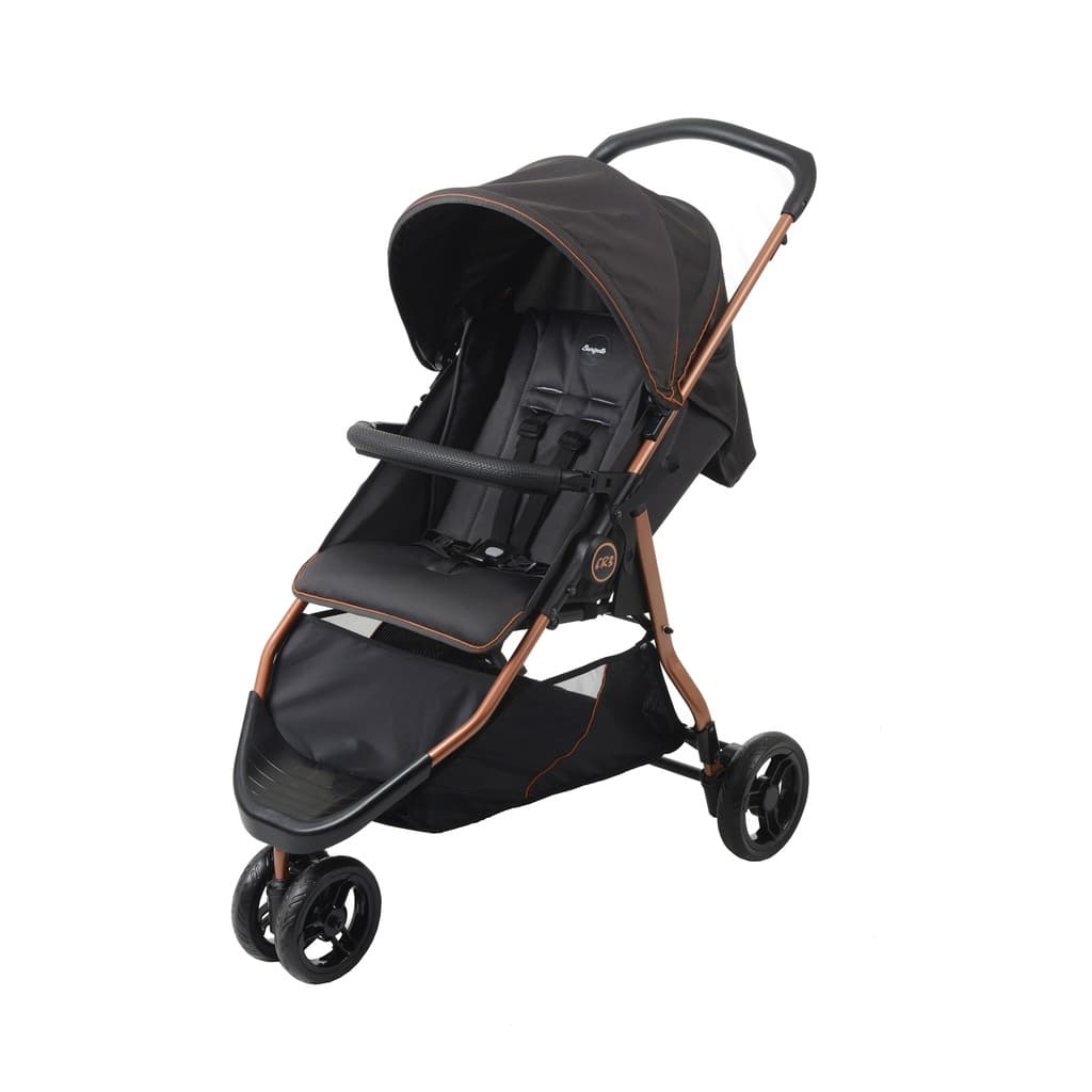 Carrinho De Bebê CR3 Gray Dobrável 3 Rodas Burigotto
