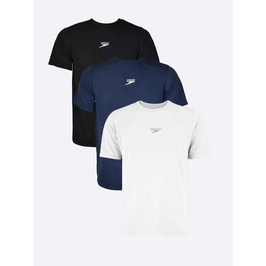 Kit 3 Camisetas Speedo Essentials Interlock