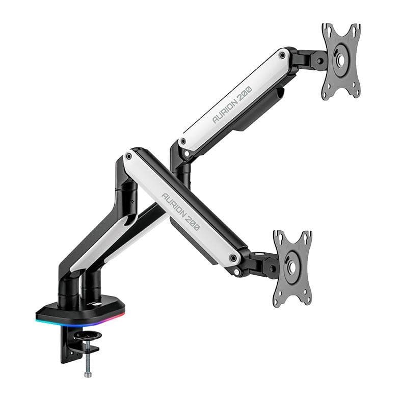 Suporte Articulado Para Dois Monitores PichauAurion200,RGB,17 Pol.a32 Pol.PG-AUR200-RGB01