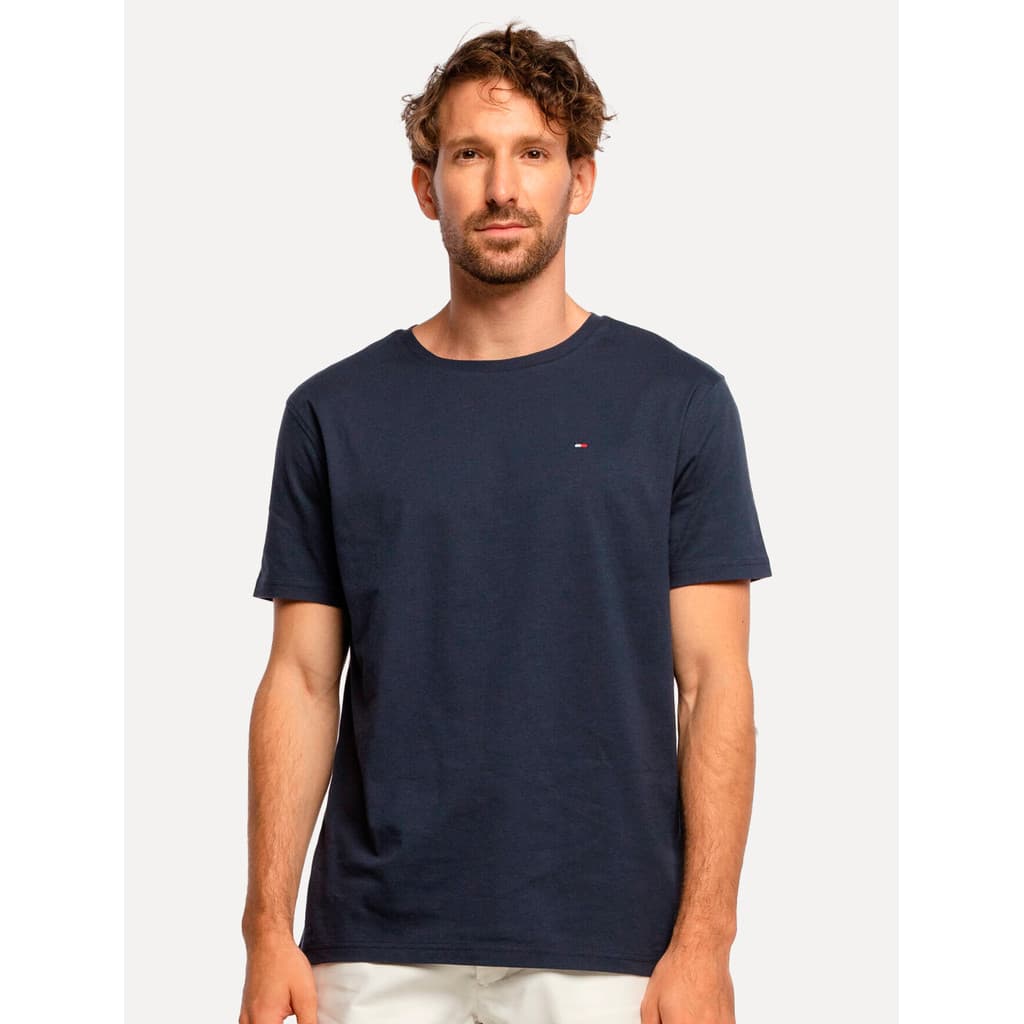 Camiseta Tommy Hilfiger Original Masculina Essential Cotton Azul Marinho