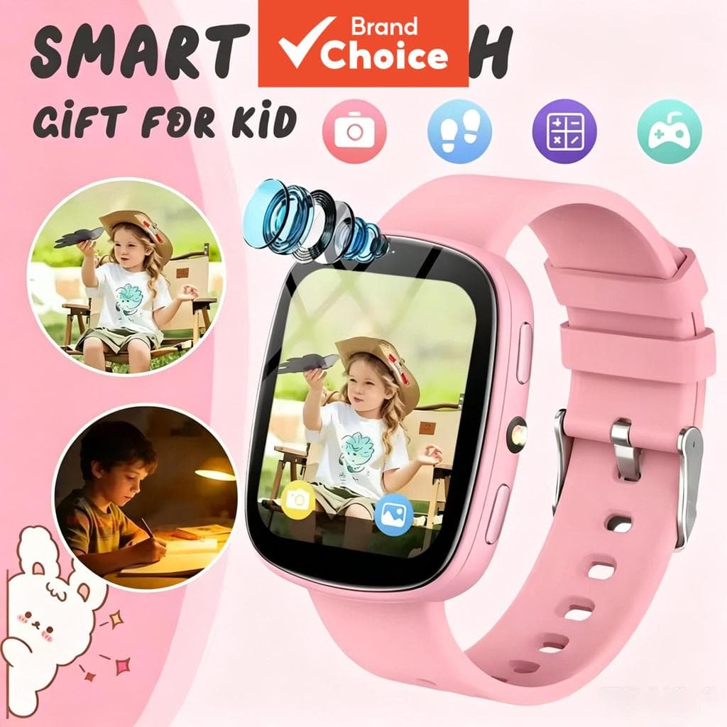 Relógio Inteligente Infantil Jogos para Crianças com GPS SOS Localização, Câmera, Monitoramento do Sono, Despertador,