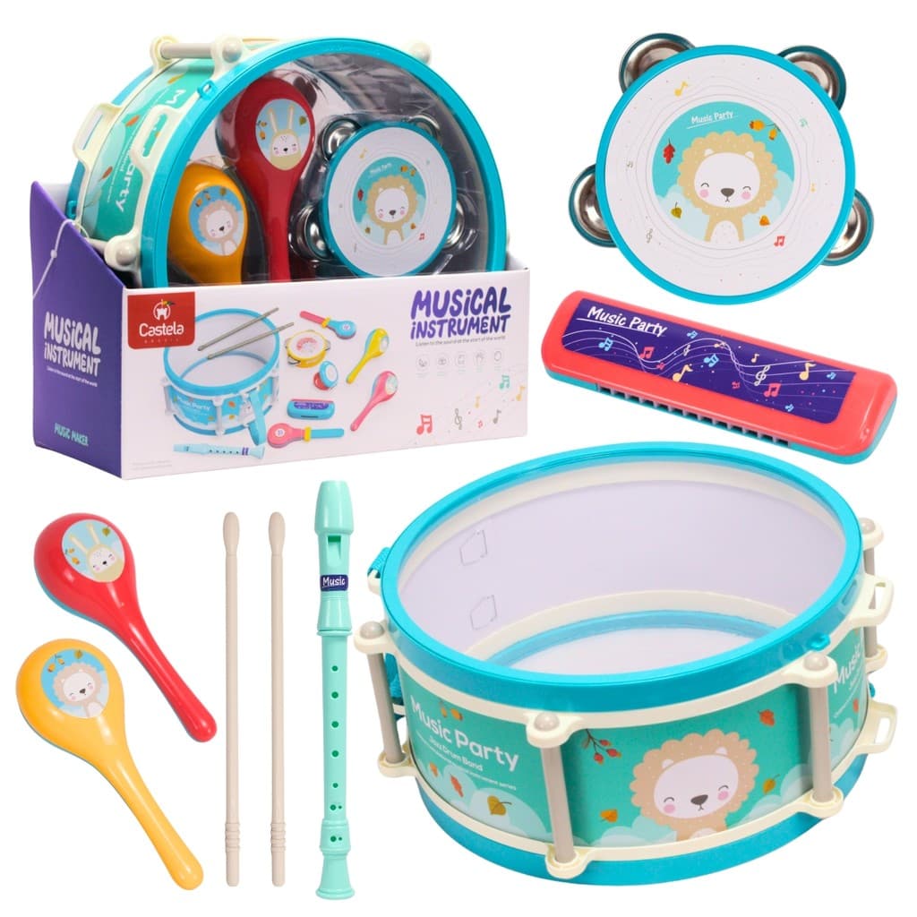 Kit Bandinha Divertida Infantil Com 8 Instrumentos Musicais - Castela
