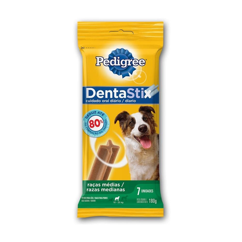 Petisco Pedigree DentaStix Cuidado Oral Cães Raças Médias