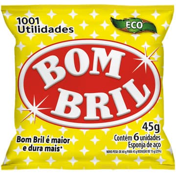 Bombril Esponja de Aço 6 Unidades