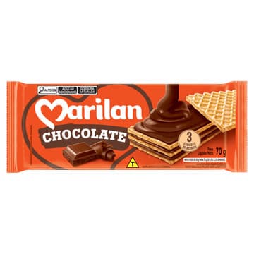 Biscoito Marilan Wafer Chocolate 70g