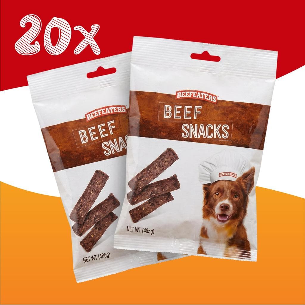 Beef Snacks para Cachorros Petisco de Carne Natural e Saboroso 900g pacote - 20 unidades