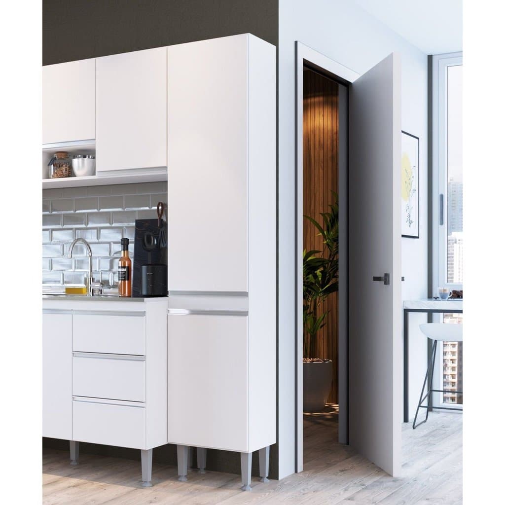 Paneleiro 2 Portas Athena Móveis Branco Branco