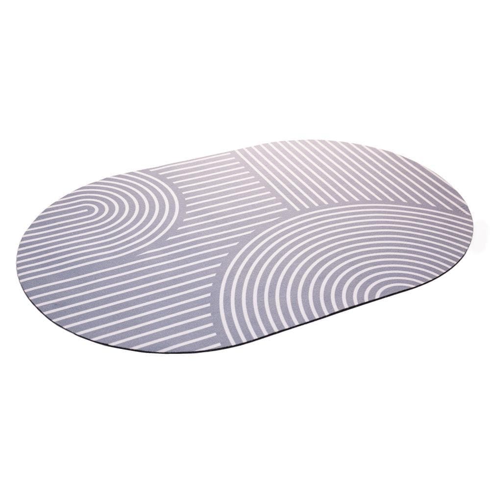 Tapete para Banheiro Contour Three 58cm x 38cm Cinza PVC