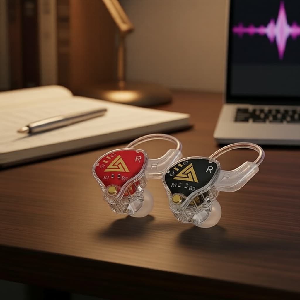 Monitores intra-auriculares QKZ AKX, fones de ouvido estéreo AUX 3,5 mm com microfone, para música/jogos/esportes, fones